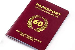 Livre d'or Passeport pour la soixantaine - Anniversaire 60 Ans - Cadeau Femme / Homme
