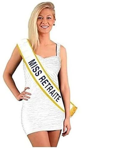 Maelsa® Echarpe Miss Retraite Taille Unique - Accessoires de fête, Costume, déguisement, Jeux, Jouets Maelsa® Echarpe Miss Retraite Taille Unique - Accessoires de fête, Costume, déguisement, Jeux, Jouets
