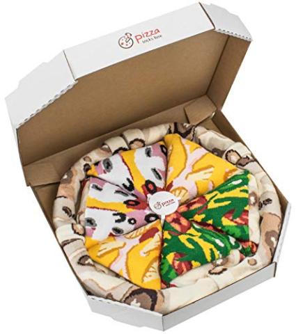 Rainbow Socks - Pizza MIX Hawaïenne Italienne Capriciosa Femme Homme - 4 Paires Chaussettes - Taille 41-46 Rainbow Socks - Pizza MIX Hawaïenne Italienne Capriciosa Femme Homme - 4 Paires Chaussettes - Taille 41-46